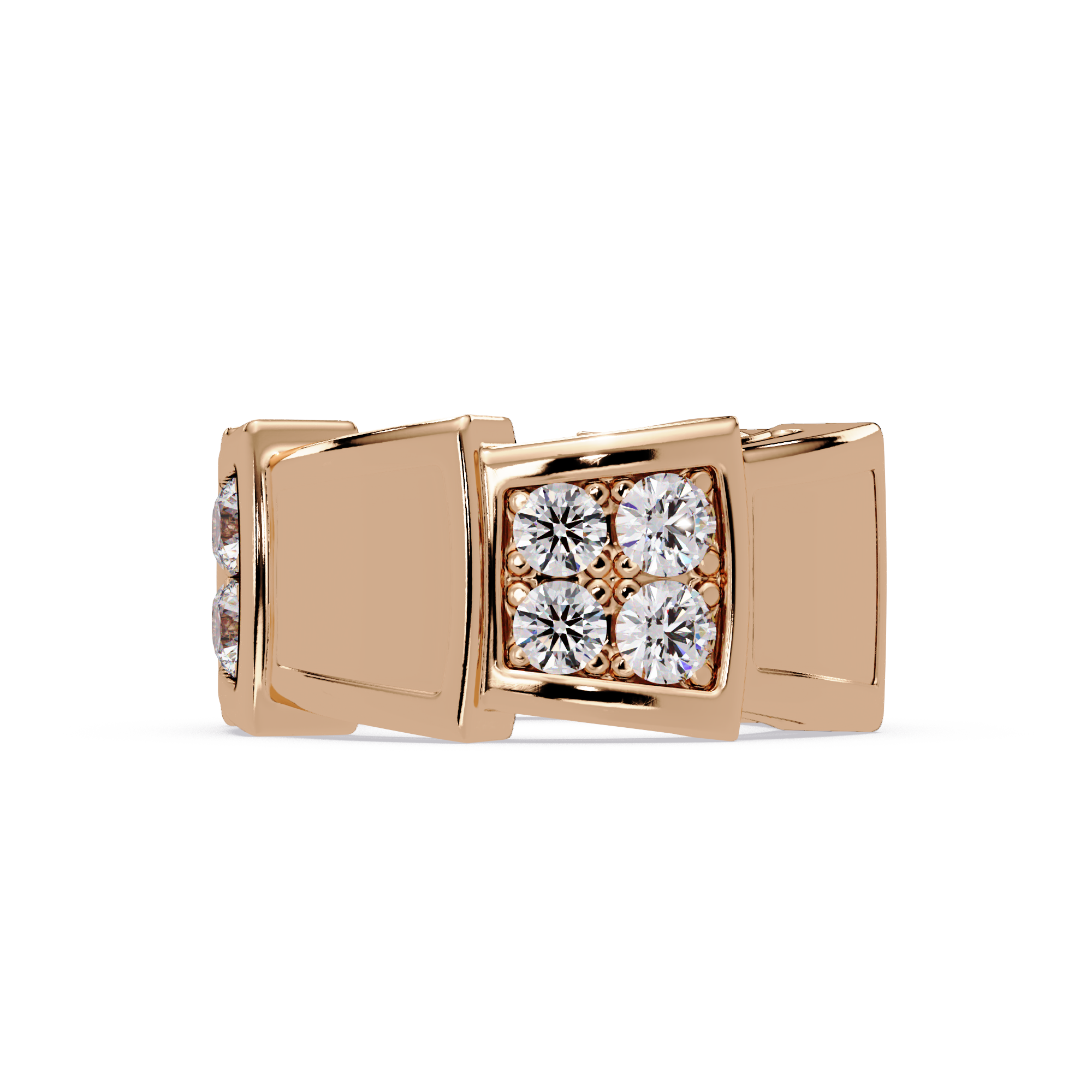 Exquisite Round-Cut VVS Moissanite Diamond Signature Ring