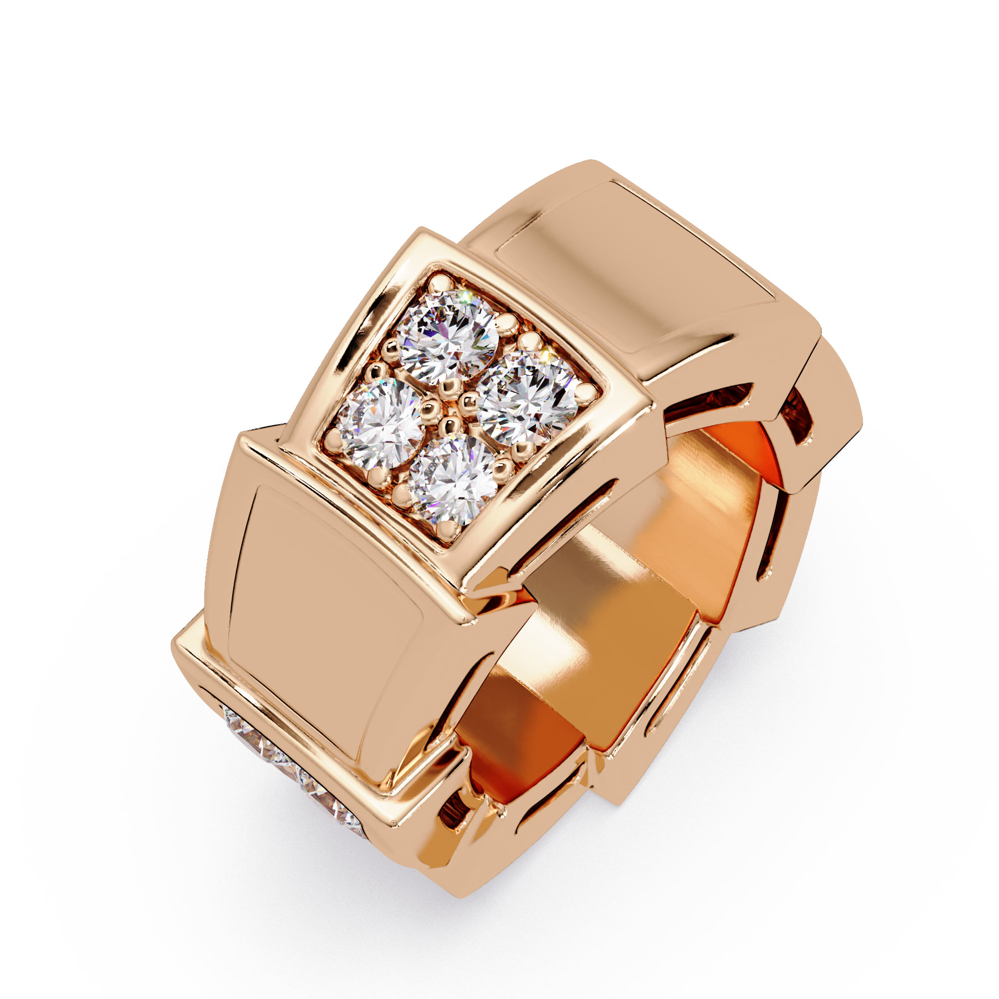 Exquisite Round-Cut VVS Moissanite Diamond Signature Ring