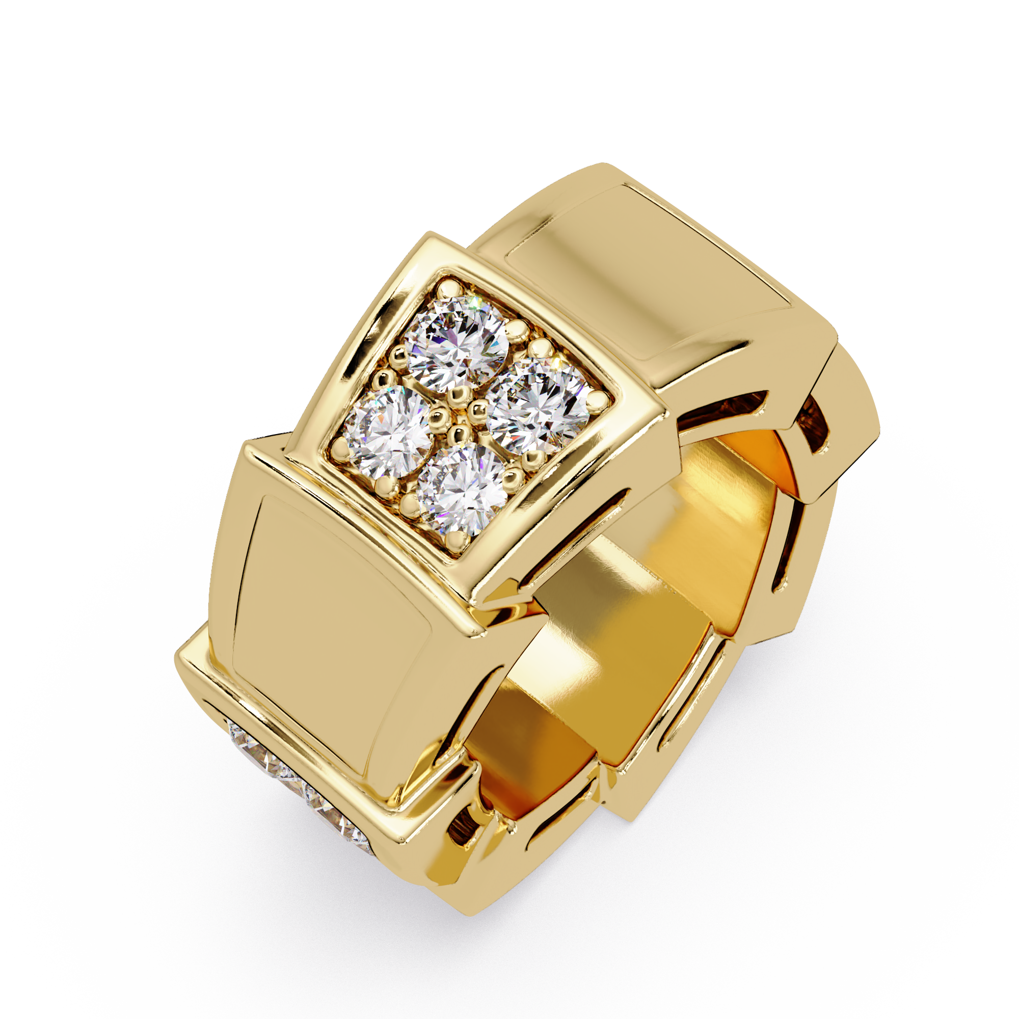 Exquisite Round-Cut VVS Moissanite Diamond Signature Ring