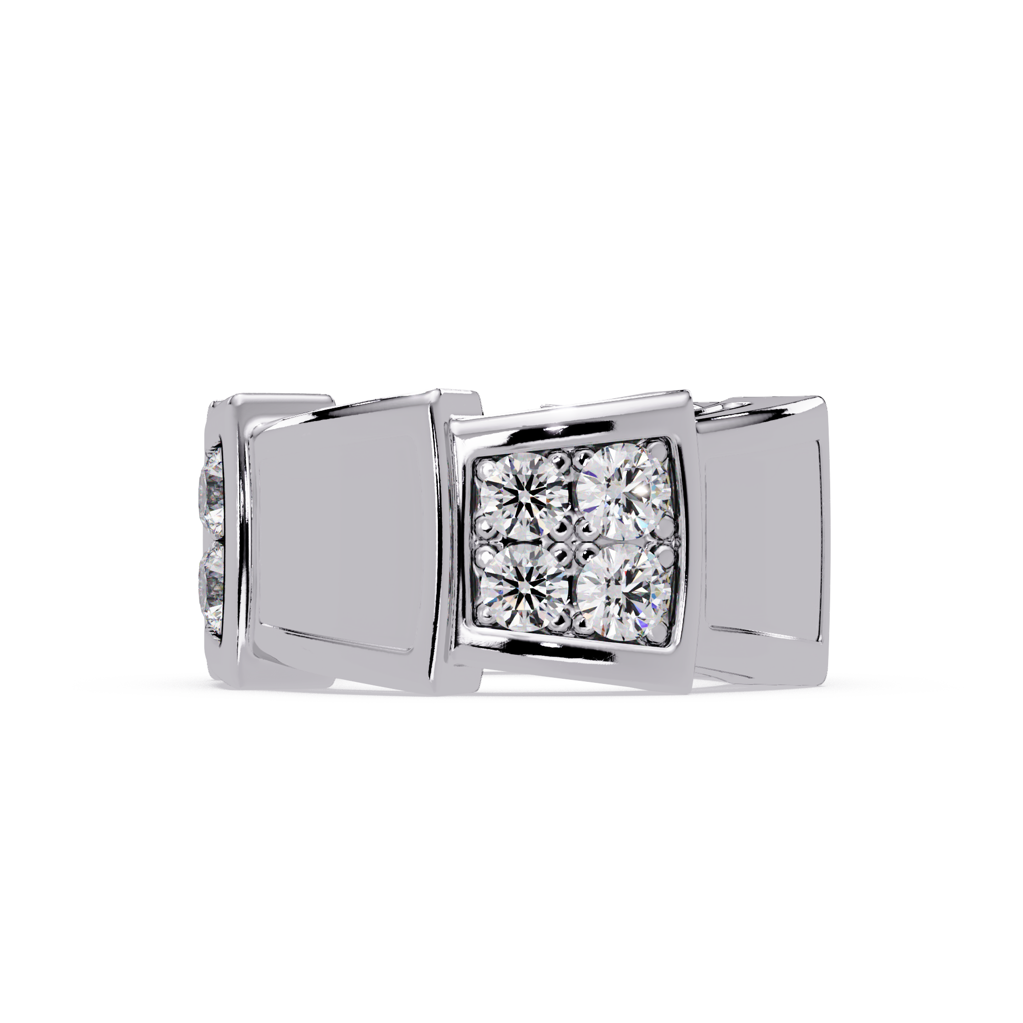 Exquisite Round-Cut VVS Moissanite Diamond Signature Ring