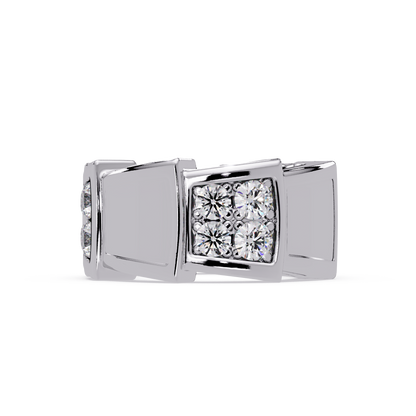 Exquisite Round-Cut VVS Moissanite Diamond Signature Ring