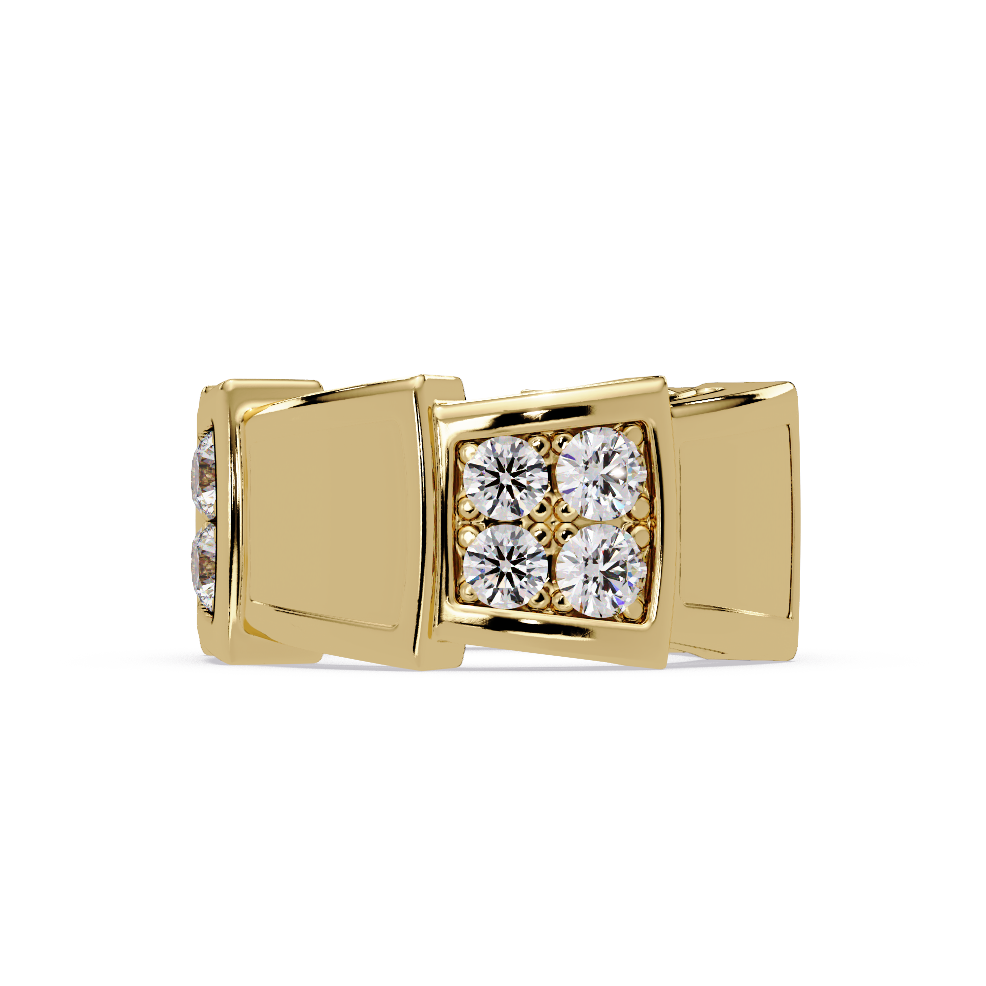 Exquisite Round-Cut VVS Moissanite Diamond Signature Ring
