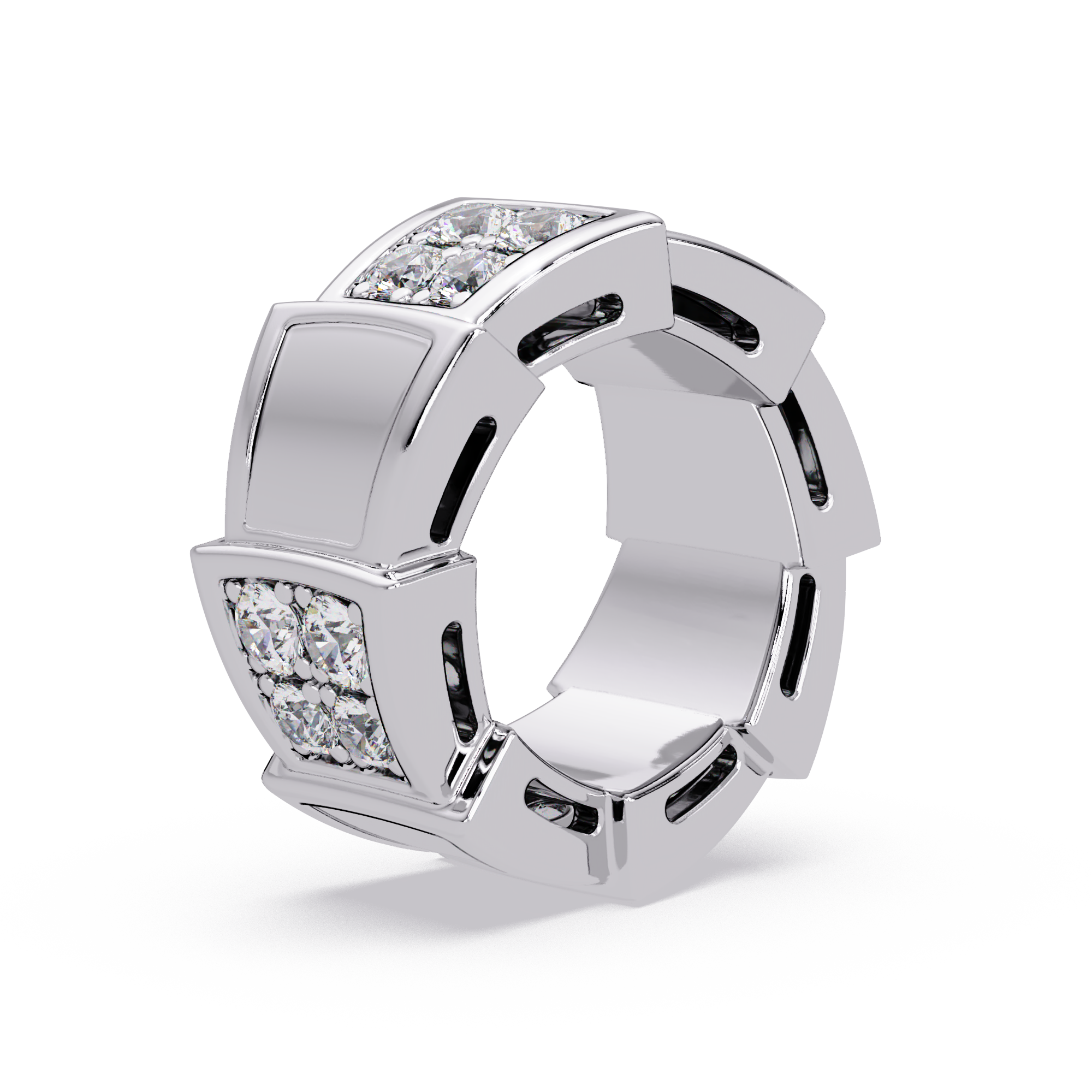 Exquisite Round-Cut VVS Moissanite Diamond Signature Ring