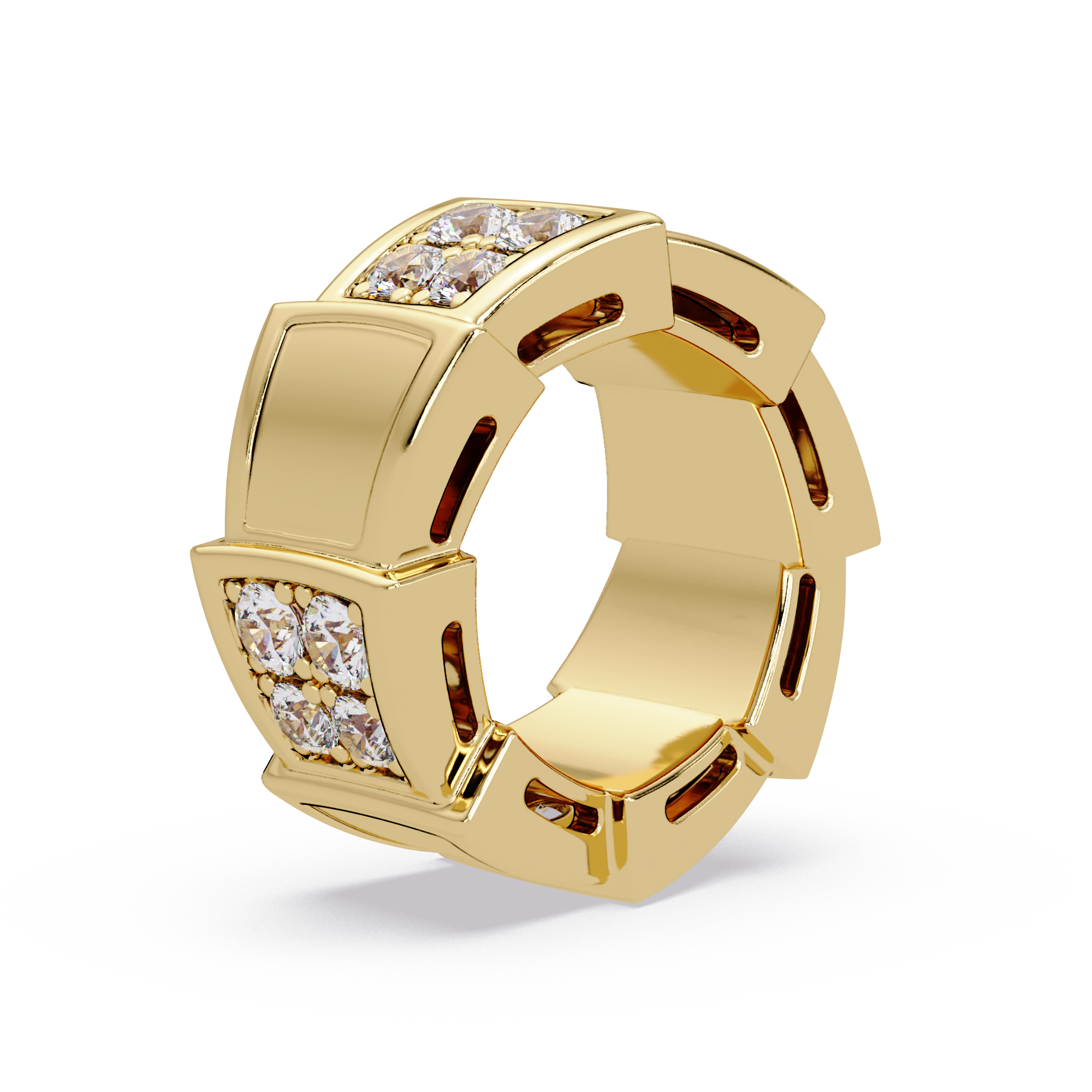 Exquisite Round-Cut VVS Moissanite Diamond Signature Ring