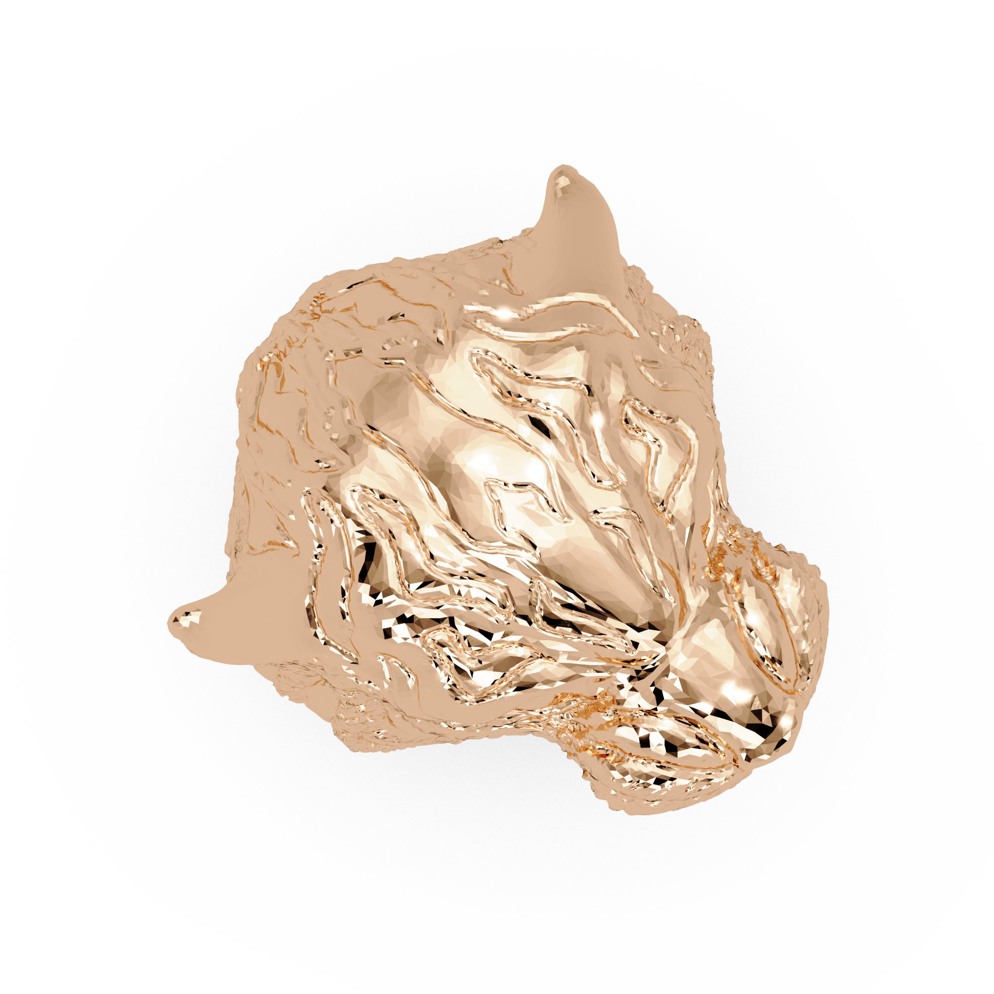 Elegant 2-Carat Round-Cut VVS Moissanite Diamond “Roaring Lion” Statement Ring