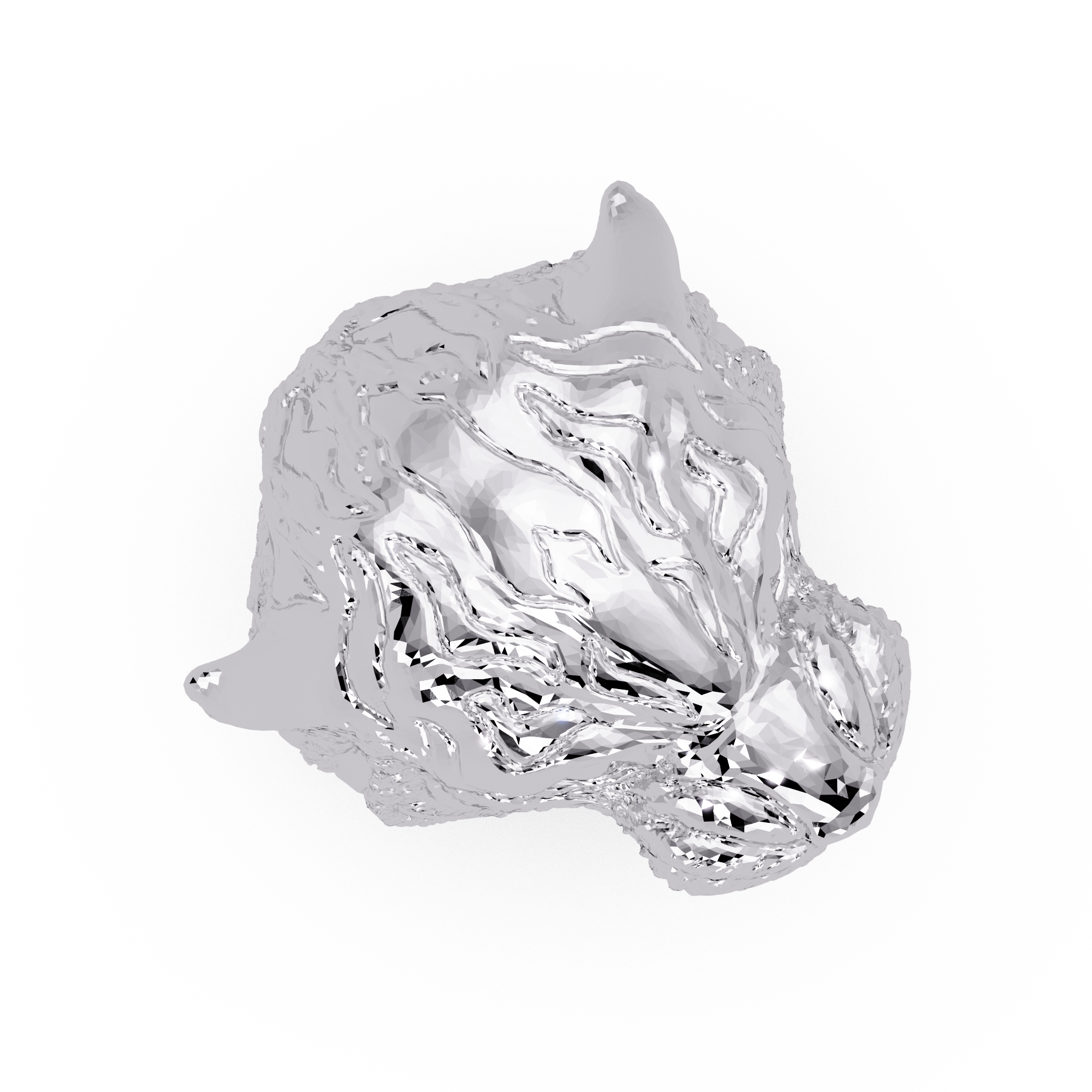 Elegant 2-Carat Round-Cut VVS Moissanite Diamond “Roaring Lion” Statement Ring