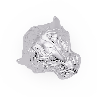 Elegant 2-Carat Round-Cut VVS Moissanite Diamond “Roaring Lion” Statement Ring