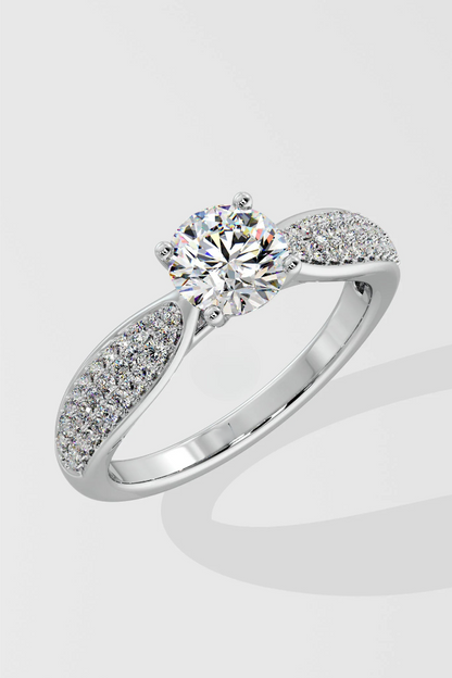 Round 1.5 CT Lab Grown Diamond Solitaire Wedding Ring