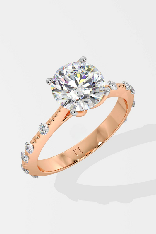 1.5 CT Round Cut Lab Grown Diamond Radiance Solitaire Ring