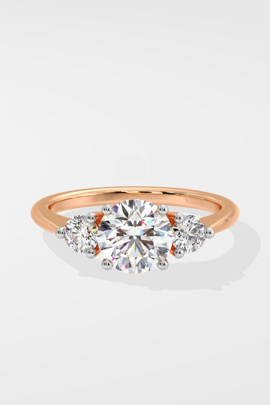 Round 1 CT Lab Grown Diamond Eternal Trinity 3 Stone Diamond Engagement Ring