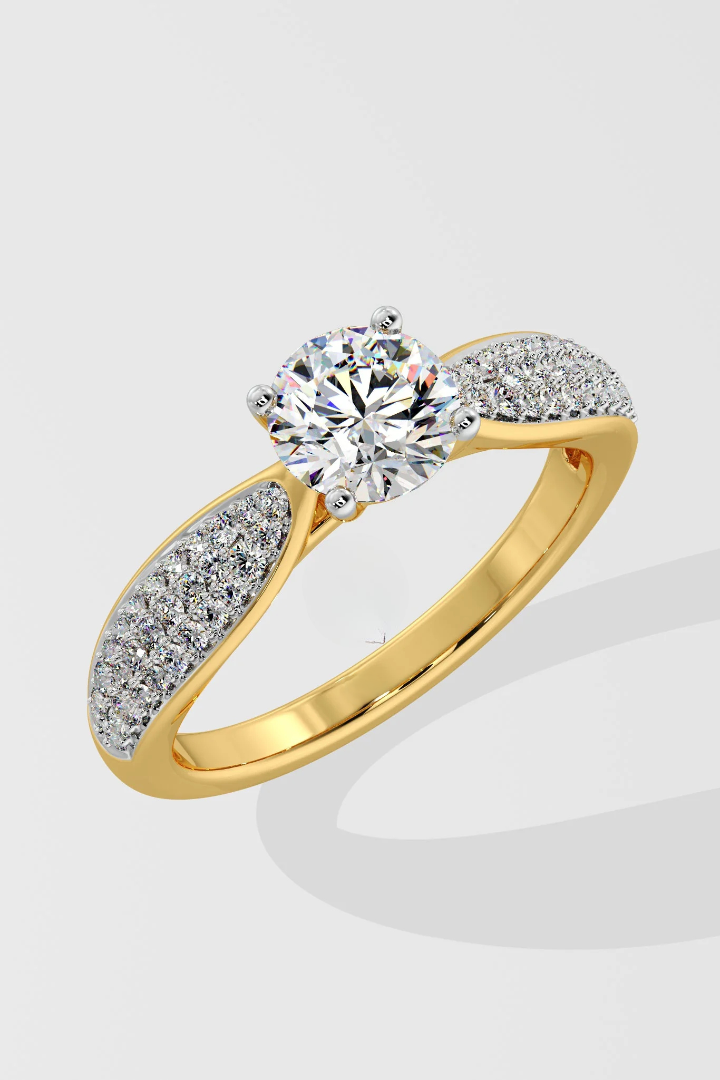 Round 1.5 CT Lab Grown Diamond Solitaire Wedding Ring