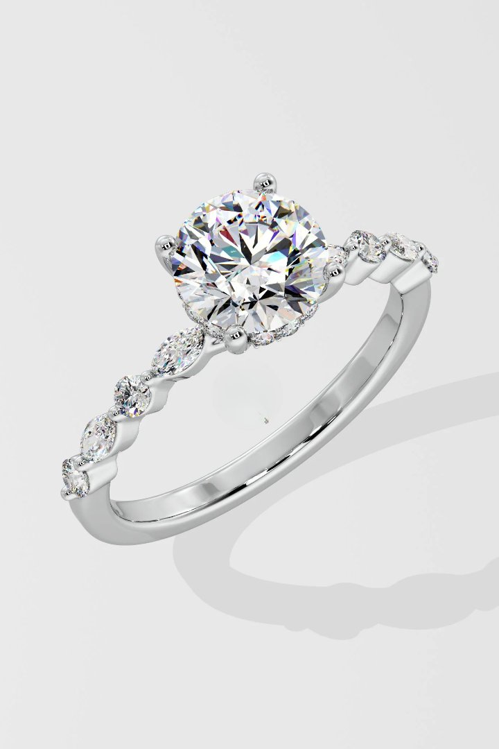 1.5CT ROUND LAB GROWN DIAMOND 4 PRONGE SET  SOLITAIRE WEDDING RING