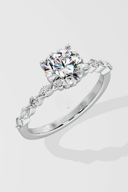 1.5CT ROUND LAB GROWN DIAMOND 4 PRONGE SET  SOLITAIRE WEDDING RING