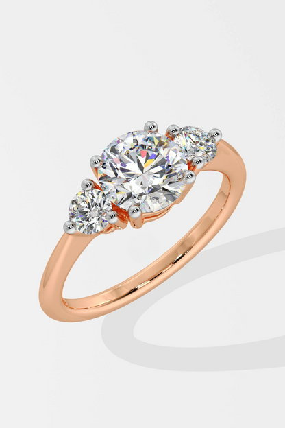 Round 1 CT Lab Grown Diamond Eternal Trinity 3 Stone Diamond Engagement Ring
