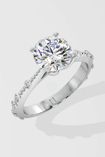 1.5 CT Round Cut Lab Grown Diamond Radiance Solitaire Ring