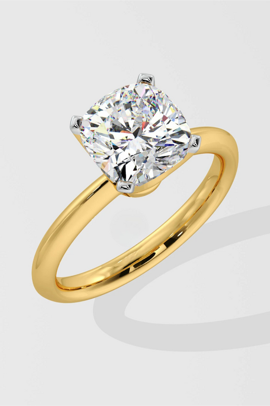 Princess Cut 2.0 CT Lab Grown Diamond 4 Prong Solitaire Engagement Ring
