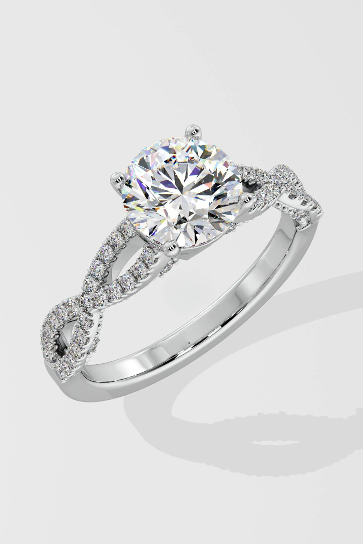 Round 1.5 CT Lab Grown Diamond Eternity Band Solitaire Daily Wear Ring