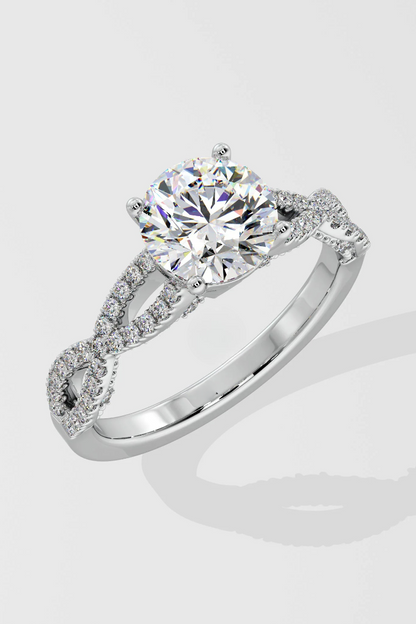 Round 1.5 CT Lab Grown Diamond Eternity Band Solitaire Daily Wear Ring