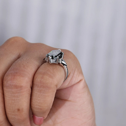 hexagon cut ring