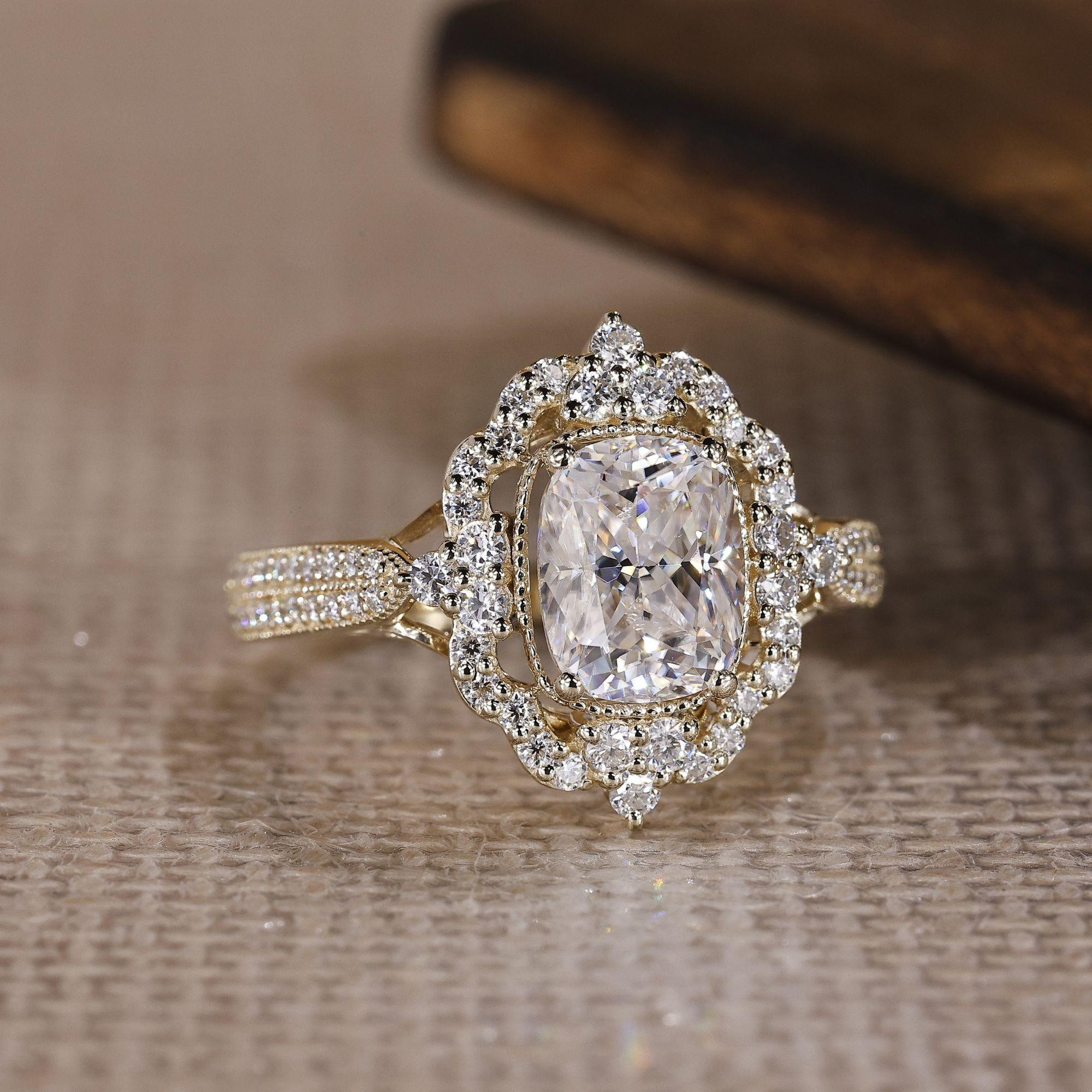 cushion cut ring