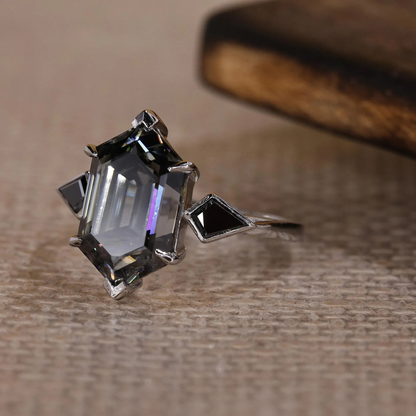 hexagon cut ring