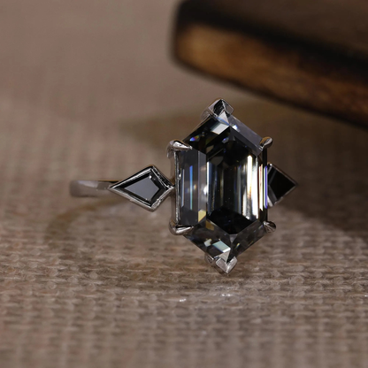 hexagon cut ring