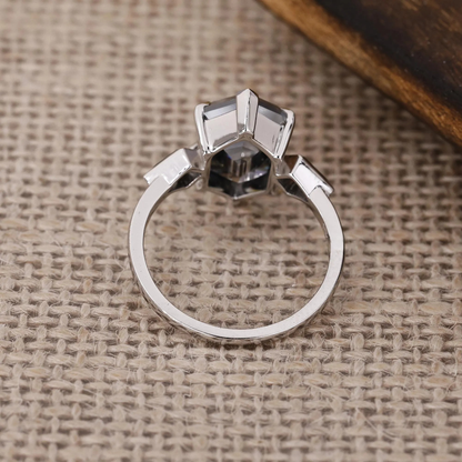 hexagon cut ring