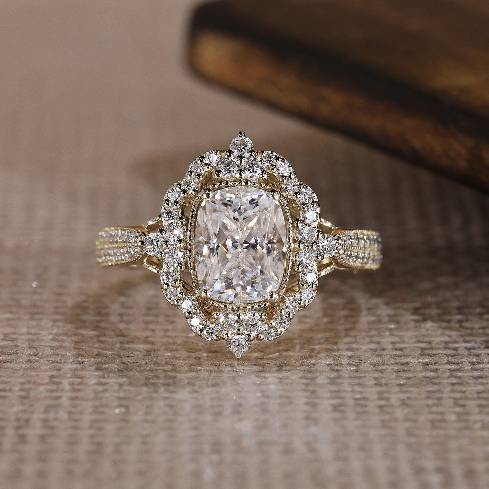 cushion cut ring