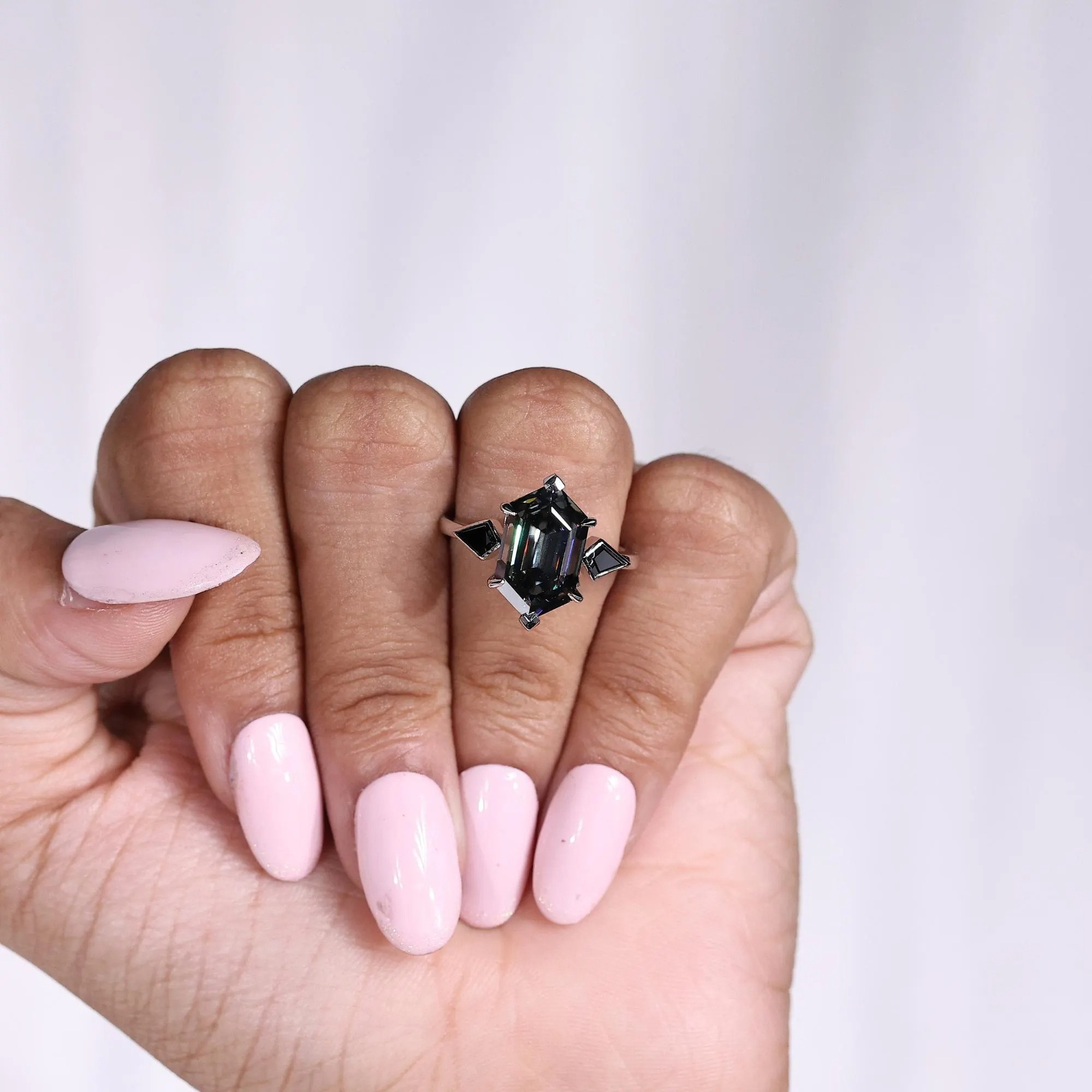 hexagon cut ring