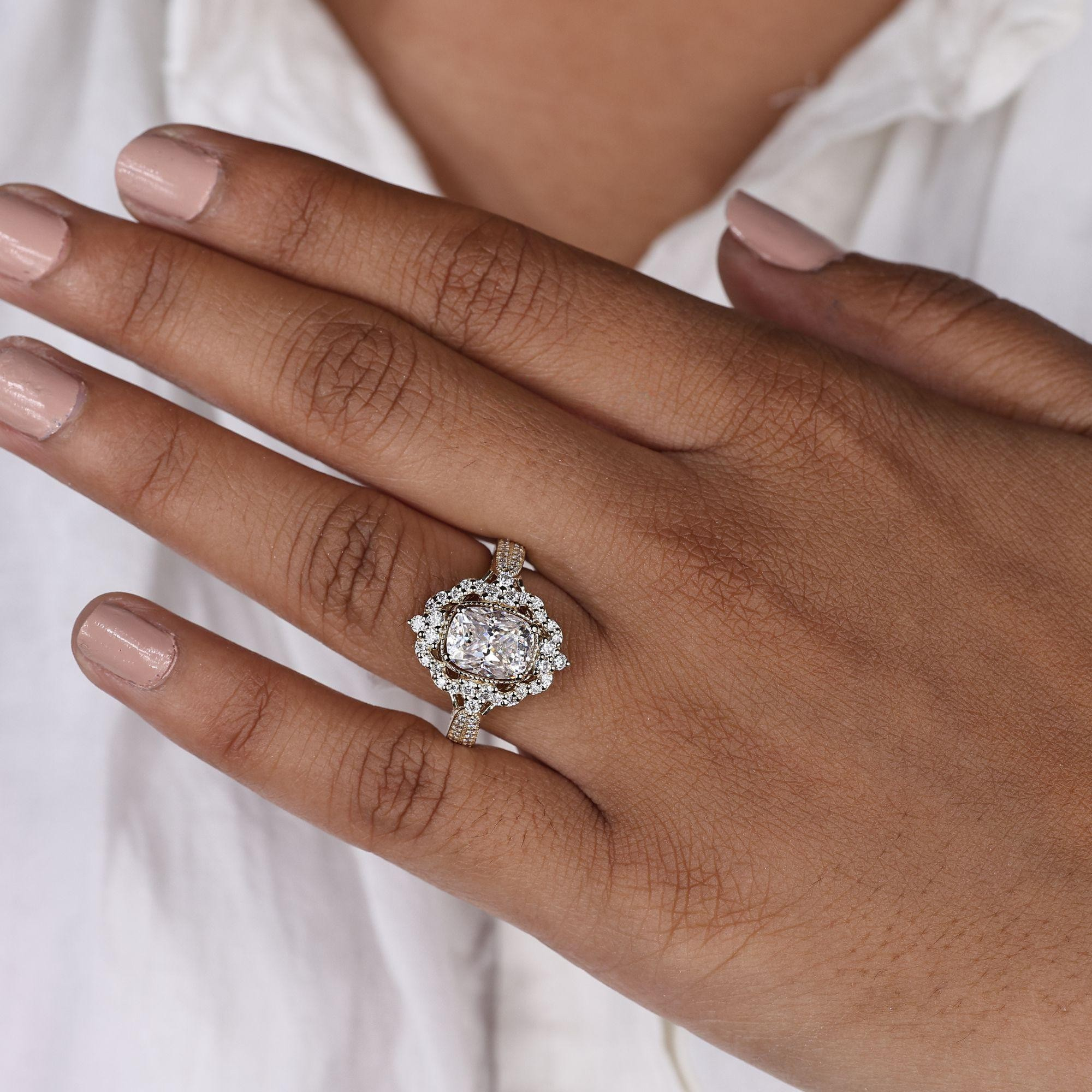 cushion cut ring