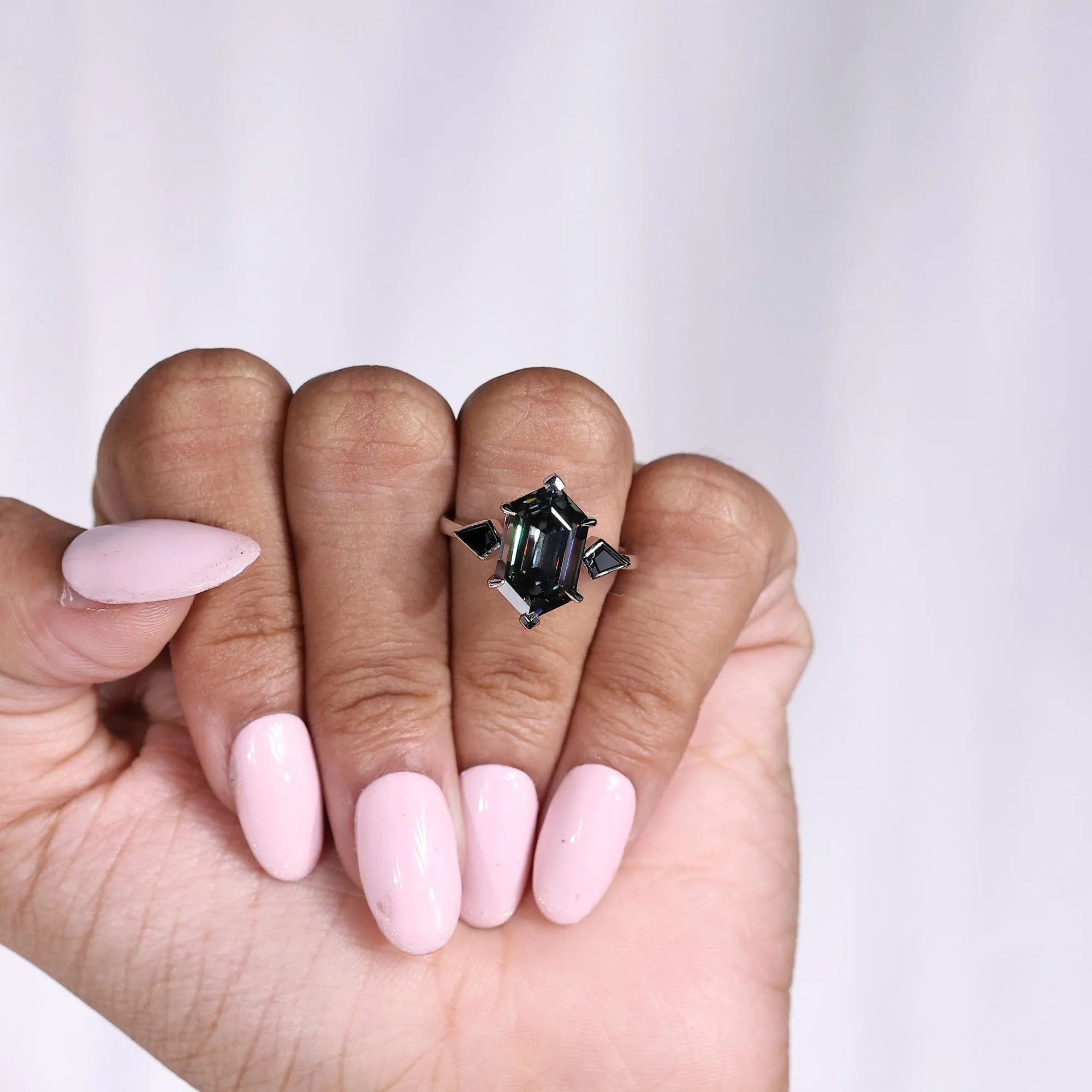 hexagon cut ring