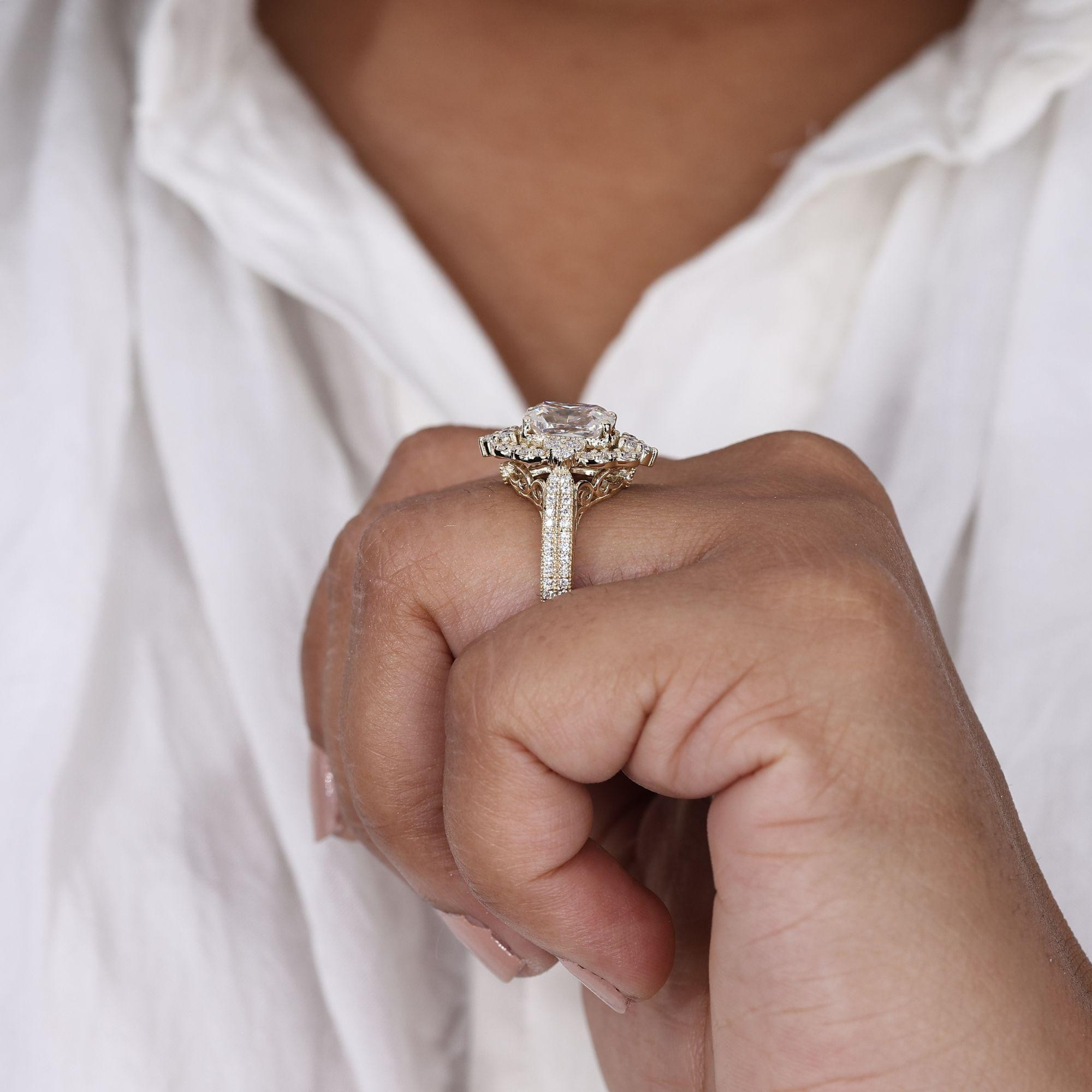 cushion cut ring