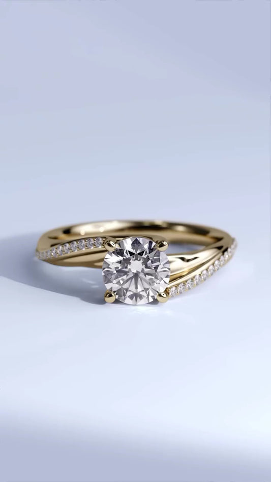 1.5 CT Round Cut Lab Grown Diamond Eternity Band Solitaire Ring for Her