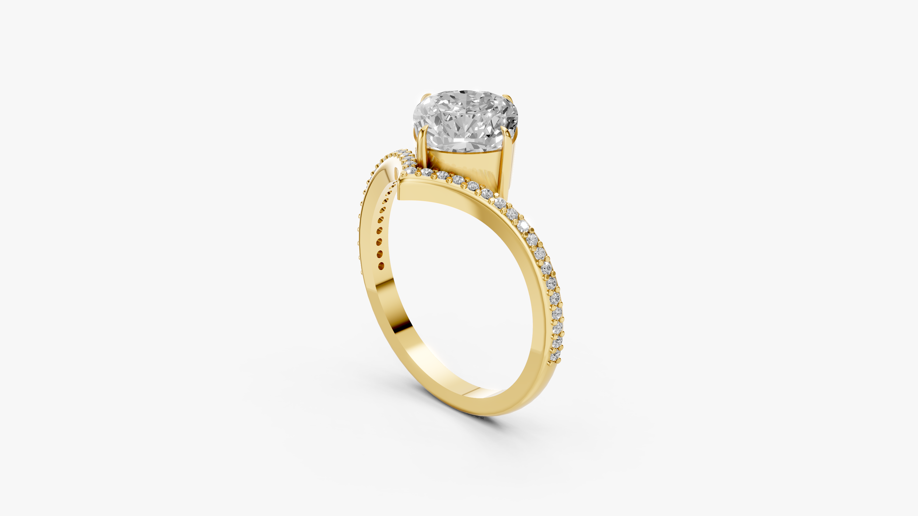 Elegant 1.5-Carat Cushion-Cut Lab-Grown Diamond 4-Prong Engagement Ring