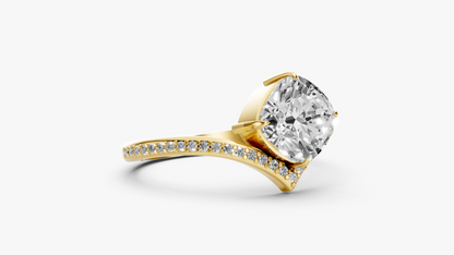 Elegant 1.5-Carat Cushion-Cut Lab-Grown Diamond 4-Prong Engagement Ring