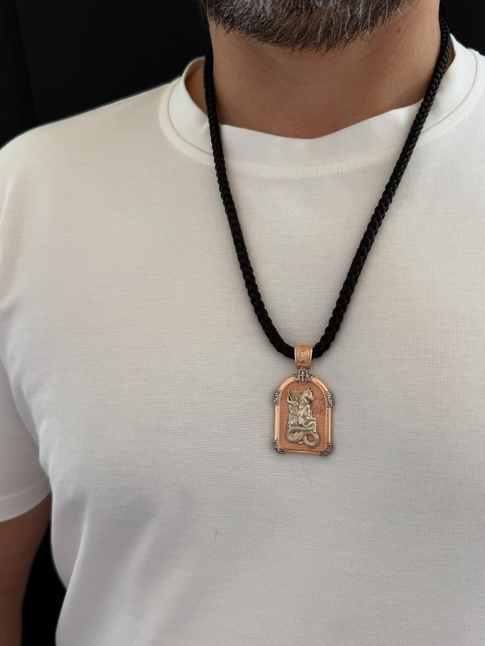 Golden Warrior Horse Jesus Custom Religion Pendant