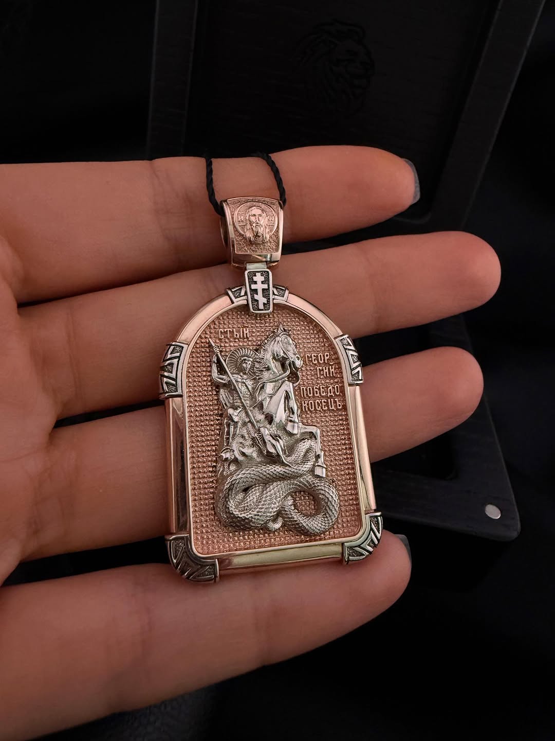 Golden Warrior Horse Jesus Custom Religion Pendant