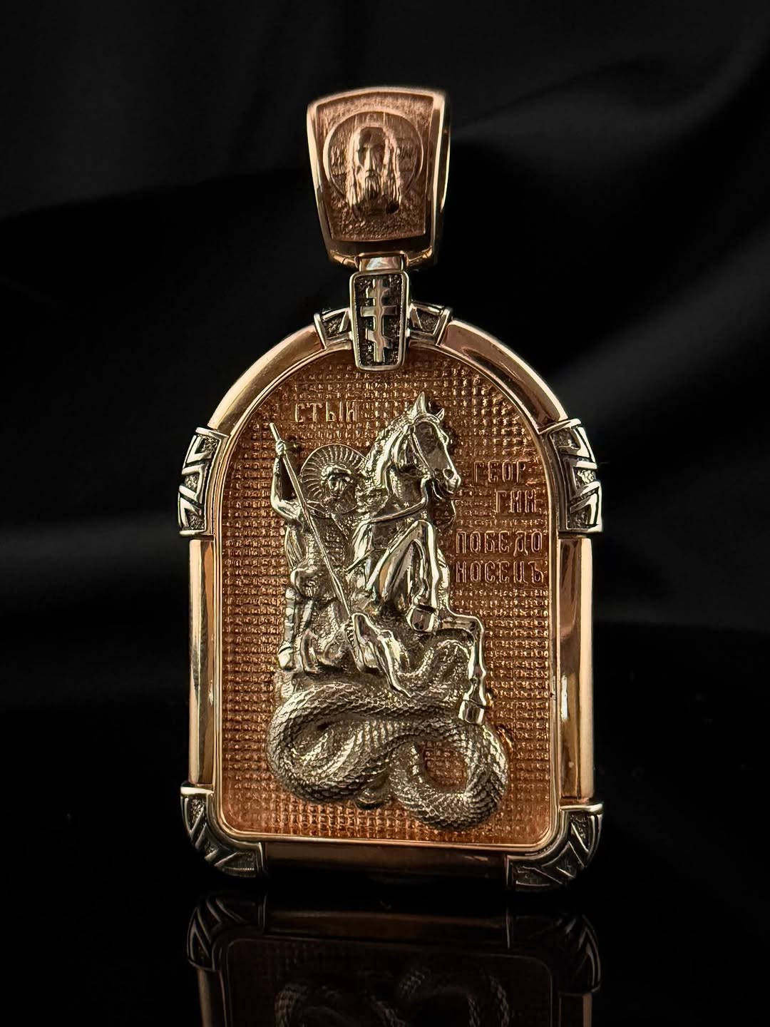 Golden Warrior Horse Jesus Custom Religion Pendant