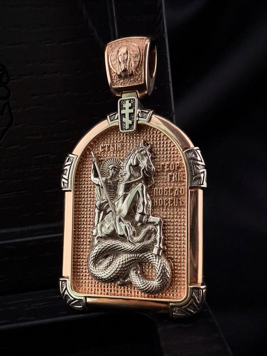 Golden Warrior Horse Jesus Custom Religion Pendant