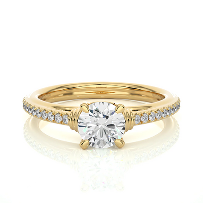Classic 1 CT Round Lab-Grown Diamond 4-Prong Solitaire Wedding Ring