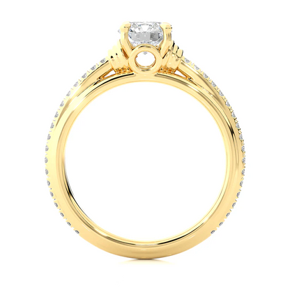 Classic 1 CT Round Lab-Grown Diamond 4-Prong Solitaire Wedding Ring