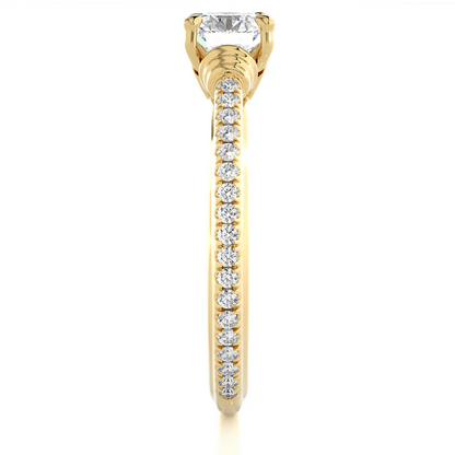 Classic 1 CT Round Lab-Grown Diamond 4-Prong Solitaire Wedding Ring