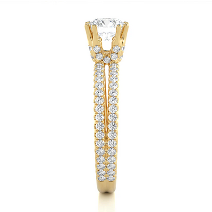 Elegant 1 CT Round Lab-Grown Diamond 8-Prong Twist-Band Wedding Ring