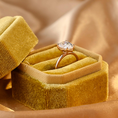 Solid Gold Pear Cut Solitaire Tear Drop Moissanite Engagement Ring, Anniversary Ring for Women, Moissanite Gifts