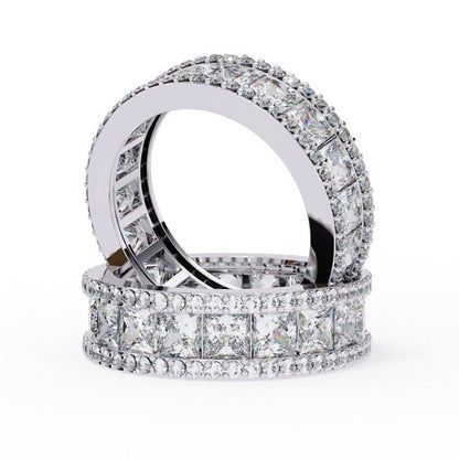 Men’s Princess-Cut VVS Moissanite Diamond Eternity Band (0.10 Ct Each)