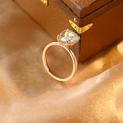 Solid Gold Pear Cut Solitaire Tear Drop Moissanite Engagement Ring, Anniversary Ring for Women, Moissanite Gifts
