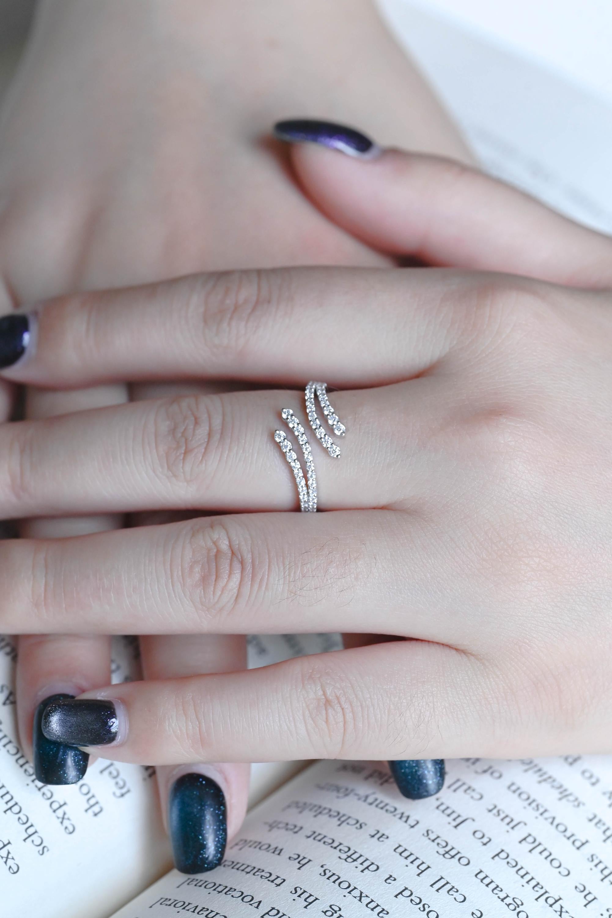Solid Gold Round Cut Moissanite Wedding Band, Unique Anniversary Ring