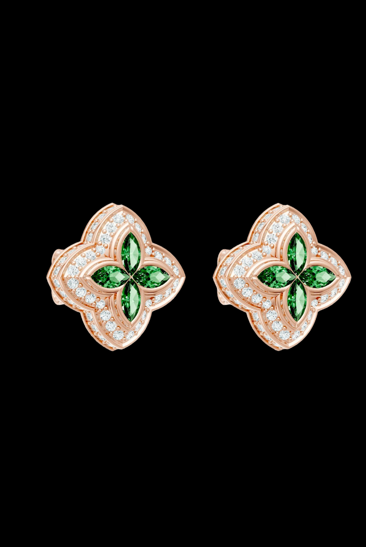 Candy Green VVS Moissanite Diamond Women's Earrings