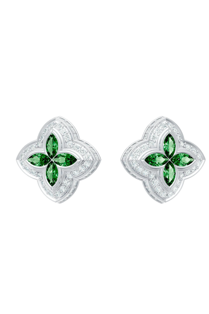 Light Green Candy Moissanite VVS Diamond Earrings