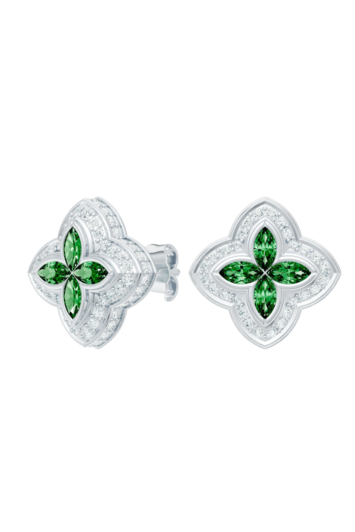 Light Green Candy Moissanite VVS Diamond Earrings